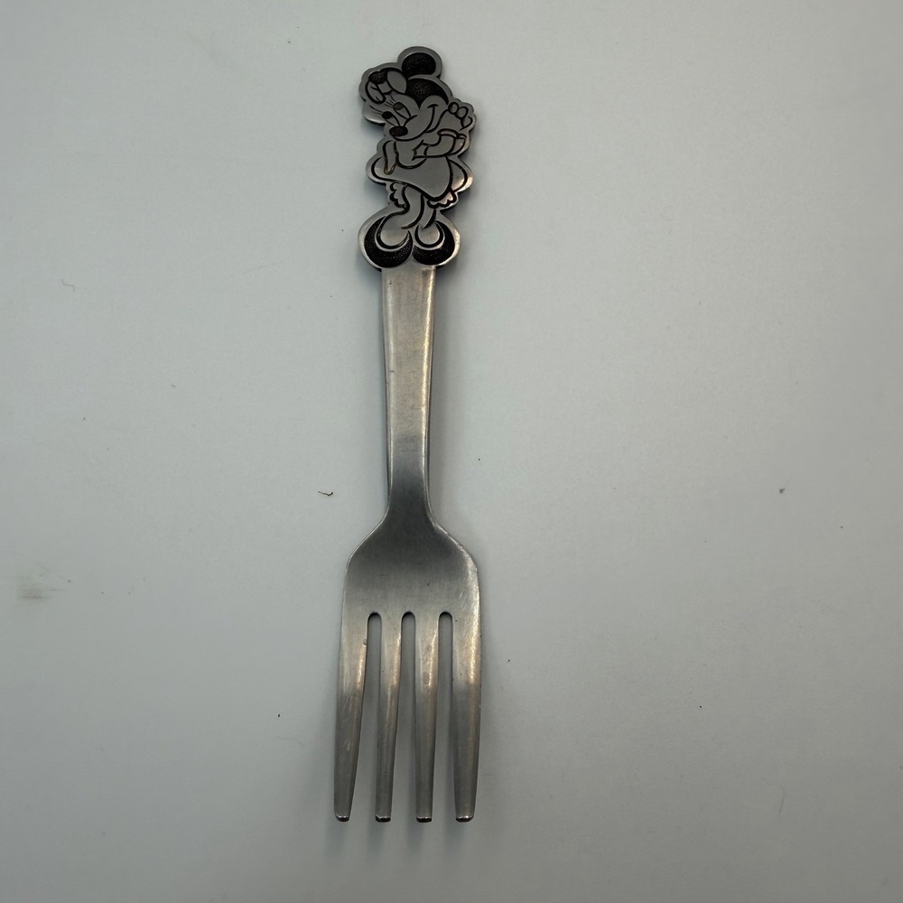 Vintage Walt Disney Prod Minnie Mouse Childs Fork By Bonny Japan Stainless Steel